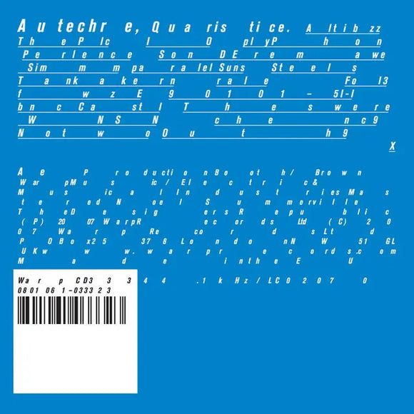 Autechre  - Quaristice - New 2LP