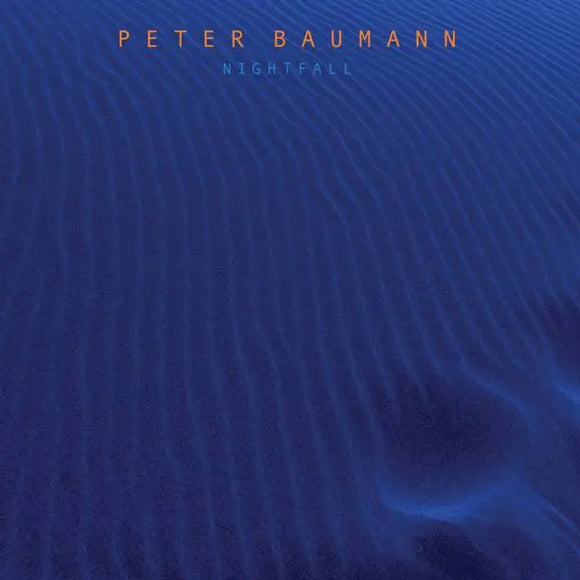 Album cover with 'Peter Baumann Nightfall' text on a blue textured background