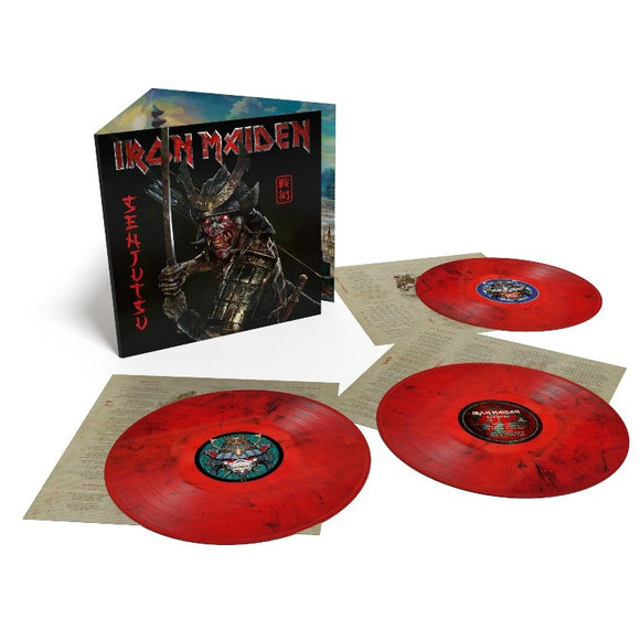 Iron Maiden - Senjutsu - New 3LP (Red/Black Marble Vinyl)