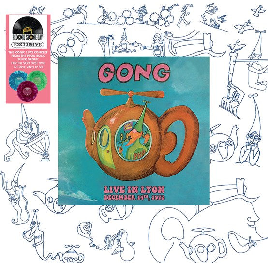 Gong – LIVE AT LYON DECEMBRE 1972 (CLEAR/RED/ORANGE/BLUE SPLATTER VINYL) (RSD 2023)