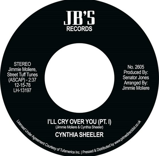 Cynthia Sheeler - I'll Cry Over You Pt 1 / I'll Cry Over You Pt 1 - New 7