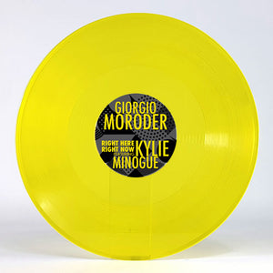 Giorgio Moroder Right Here Right Now Feat Kylie Minogue - New Ltd Yellow 12" Single