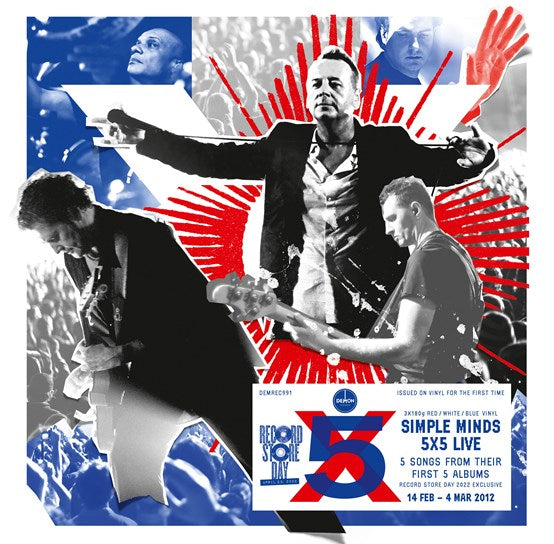 SIMPLE MINDS - 5 X 5 LIVE - New RED, WHITE & BLUE 3LP - RSD22